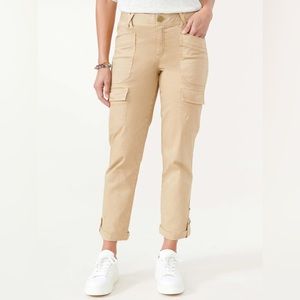Democracy Ab Solution High Rise Crop Straight Leg Utility Cargos Size 12P